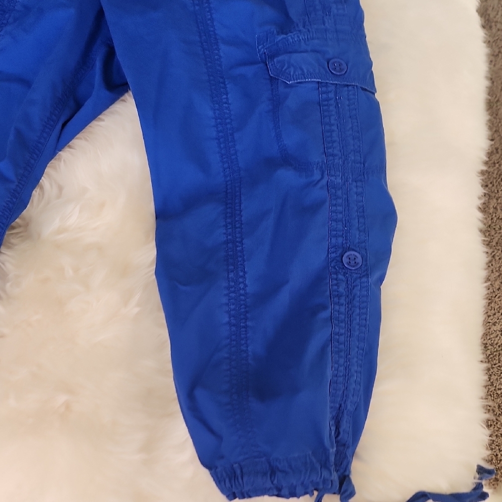 Y2K Calvin Klein Performance Women's Dopamine Boost Blue Cargo Joggers Sz Med - Picture 5 of 9